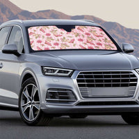 Pink Paniolo Palaka Hawaiian Cowgirl Christmas Auto Sun Shade - Polynesian Pride