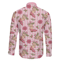 Pink Paniolo Palaka Hawaiian Cowgirl Christmas Family Matching Summer Maxi Dress and Hawaiian Shirt LT9 - Polynesian Pride
