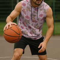 Pink Paniolo Palaka Hawaiian Cowgirl Christmas Sleeveless Hoodie - Polynesian Pride