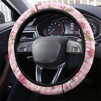 Pink Paniolo Palaka Hawaiian Cowgirl Christmas Steering Wheel Cover - Polynesian Pride