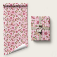 Pink Paniolo Palaka Hawaiian Cowgirl Christmas Wrapping Paper - Polynesian Pride