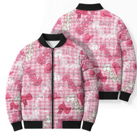 Paniolo Palaka Hawaiian Cowgirl Bomber Puffer Jacket - Polynesian Pride