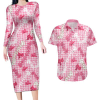 Paniolo Palaka Hawaiian Cowgirl Couples Matching Long Sleeve Bodycon Dress and Hawaiian Shirt - Polynesian Pride