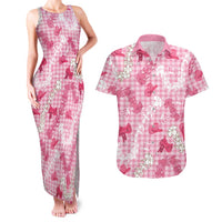 Paniolo Palaka Hawaiian Cowgirl Couples Matching Tank Maxi Dress and Hawaiian Shirt LT9 Pink - Polynesian Pride