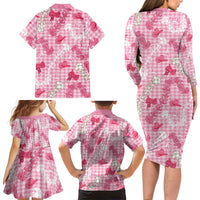 Paniolo Palaka Hawaiian Cowgirl Family Matching Long Sleeve Bodycon Dress and Hawaiian Shirt LT9 - Polynesian Pride