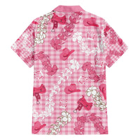 Paniolo Palaka Hawaiian Cowgirl Family Matching Off The Shoulder Long Sleeve Dress and Hawaiian Shirt LT9 - Polynesian Pride