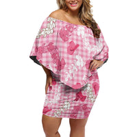 Paniolo Palaka Hawaiian Cowgirl Family Matching Off Shoulder Short Dress and Hawaiian Shirt - Polynesian Pride