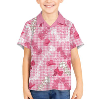 Paniolo Palaka Hawaiian Cowgirl Family Matching Summer Maxi Dress and Hawaiian Shirt LT9 Son's Shirt Pink - Polynesian Pride