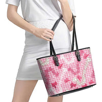 Paniolo Palaka Hawaiian Cowgirl Leather Tote Bag - Polynesian Pride