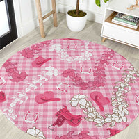 Paniolo Palaka Hawaiian Cowgirl Round Carpet - Polynesian Pride