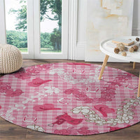 Paniolo Palaka Hawaiian Cowgirl Round Carpet - Polynesian Pride