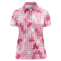 Paniolo Palaka Hawaiian Cowgirl Women Polo Shirt - Polynesian Pride