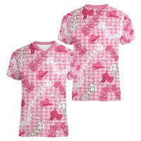 Paniolo Palaka Hawaiian Cowgirl Women V-Neck T-Shirt - Polynesian Pride