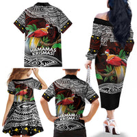 Papua New Guinea Christmas Family Matching Off The Shoulder Long Sleeve Dress and Hawaiian Shirt LT9 - Polynesian Pride