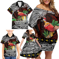 Papua New Guinea Christmas Family Matching Off Shoulder Short Dress and Hawaiian Shirt LT9 - Polynesian Pride