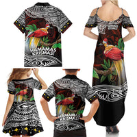 Papua New Guinea Christmas Family Matching Summer Maxi Dress and Hawaiian Shirt - Polynesian Pride