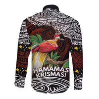 Papua New Guinea Christmas Long Sleeve Button Shirt - Polynesian Pride
