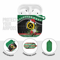 Vanuatu Pig's Tusk Meri Krismas! AirPods Case Vanuatuan Sand Drawing Pattern - Polynesian Pride