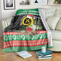 Vanuatu Pig's Tusk Meri Krismas! Blanket Vanuatuan Sand Drawing Pattern - Polynesian Pride