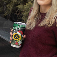 Vanuatu Pig's Tusk Meri Krismas! Tumbler Cup Vanuatuan Sand Drawing Pattern - Polynesian Pride