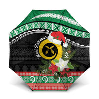 Vanuatu Pig's Tusk Meri Krismas! Umbrella Vanuatuan Sand Drawing Pattern - Polynesian Pride