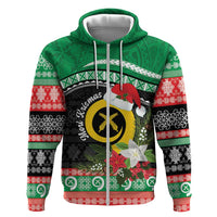 Vanuatu Pig's Tusk Meri Krismas! Zip Hoodie Vanuatuan Sand Drawing Pattern - Polynesian Pride
