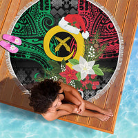 Vanuatu Pig's Tusk Meri Krismas! Beach Blanket Vanuatuan Ancient Art Spirit - Polynesian Pride