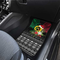 Vanuatu Pig's Tusk Meri Krismas! Car Mats Vanuatuan Ancient Art Spirit - Polynesian Pride