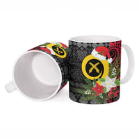 Vanuatu Pig's Tusk Meri Krismas! Ceramic Mug Vanuatuan Ancient Art Spirit - Polynesian Pride