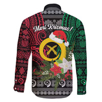 Vanuatu Pig's Tusk Meri Krismas! Family Matching Long Sleeve Bodycon Dress and Hawaiian Shirt Vanuatuan Ancient Art Spirit - Polynesian Pride