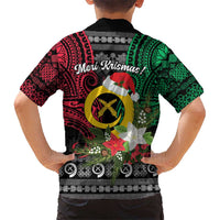 Vanuatu Pig's Tusk Meri Krismas! Family Matching Off Shoulder Short Dress and Hawaiian Shirt Vanuatuan Ancient Art Spirit LT9 - Polynesian Pride