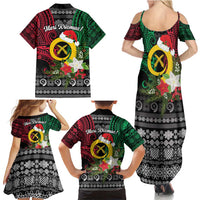 Vanuatu Pig's Tusk Meri Krismas! Family Matching Summer Maxi Dress and Hawaiian Shirt Vanuatuan Ancient Art Spirit - Polynesian Pride