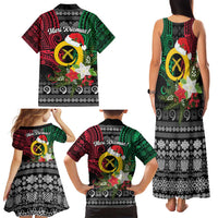 Vanuatu Pig's Tusk Meri Krismas! Family Matching Tank Maxi Dress and Hawaiian Shirt Vanuatuan Ancient Art Spirit LT9 - Polynesian Pride