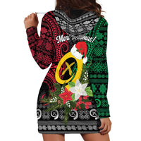 Vanuatu Pig's Tusk Meri Krismas! Hoodie Dress Vanuatuan Ancient Art Spirit - Polynesian Pride