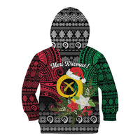Vanuatu Pig's Tusk Meri Krismas! Kid Hoodie Vanuatuan Ancient Art Spirit - Polynesian Pride