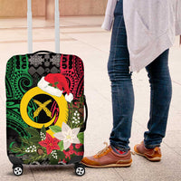 Vanuatu Pig's Tusk Meri Krismas! Luggage Cover Vanuatuan Ancient Art Spirit - Polynesian Pride