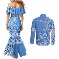 Kosrae Constitution Day Personalised Couples Matching Mermaid Dress and Long Sleeve Button Shirt Kusaie Hook Tattoo Special Polynesian Pattern LT9 - Polynesian Pride