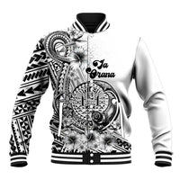 Ia Orana Tahiti Personalised Baseball Jacket French Polynesia Hook Tattoo Special White Color LT9 Unisex White - Polynesian Pride