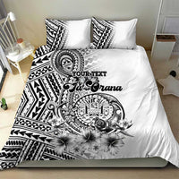 Ia Orana Tahiti Personalised Bedding Set French Polynesia Hook Tattoo Special White Color LT9