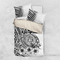 Ia Orana Tahiti Personalised Bedding Set French Polynesia Hook Tattoo Special White Color LT9