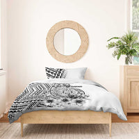 Ia Orana Tahiti Personalised Bedding Set French Polynesia Hook Tattoo Special White Color LT9