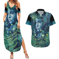 New Zealand Matariki Tupuanuku Couples Matching Summer Maxi Dress and Hawaiian Shirt Te W o te Hauhake LT9 Art - Polynesian Pride