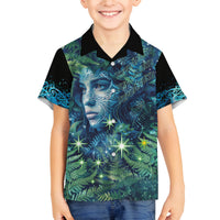 New Zealand Matariki Tupuanuku Family Matching Off Shoulder Maxi Dress and Hawaiian Shirt Te W o te Hauhake LT9 Son's Shirt Art - Polynesian Pride