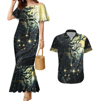 New Zealand Matariki Tupuarangi Couples Matching Mermaid Dress and Hawaiian Shirt Ng Kai o te Rangi LT9 Art - Polynesian Pride