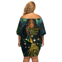 New Zealand Matariki Off Shoulder Short Dress Rongoā Māori Wellbeing and Good Luck