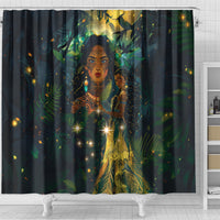 New Zealand Matariki Shower Curtain Rongoā Māori Wellbeing and Good Luck