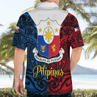 Polynesian Philippines Hawaiian Shirt Pilipinas Flag Style for 125th Independence Anniversary Black LT9 - Polynesian Pride