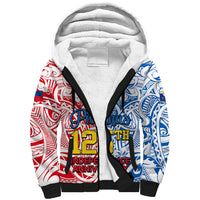 Polynesian Philippines Sherpa Hoodie Pilipinas Flag Style for 125th Independence Anniversary White LT9 Unisex White - Polynesian Pride