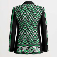 New Zealand Maori Niho Taniwha Blazer Kakariki Mangopare and Puhoro Pattern - Polynesian Pride
