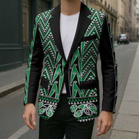 New Zealand Maori Niho Taniwha Blazer Kakariki Mangopare and Puhoro Pattern - Polynesian Pride